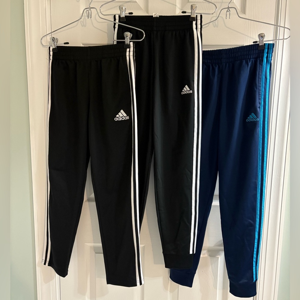 3 pairs of boys Adidas sweat pants M 10/12